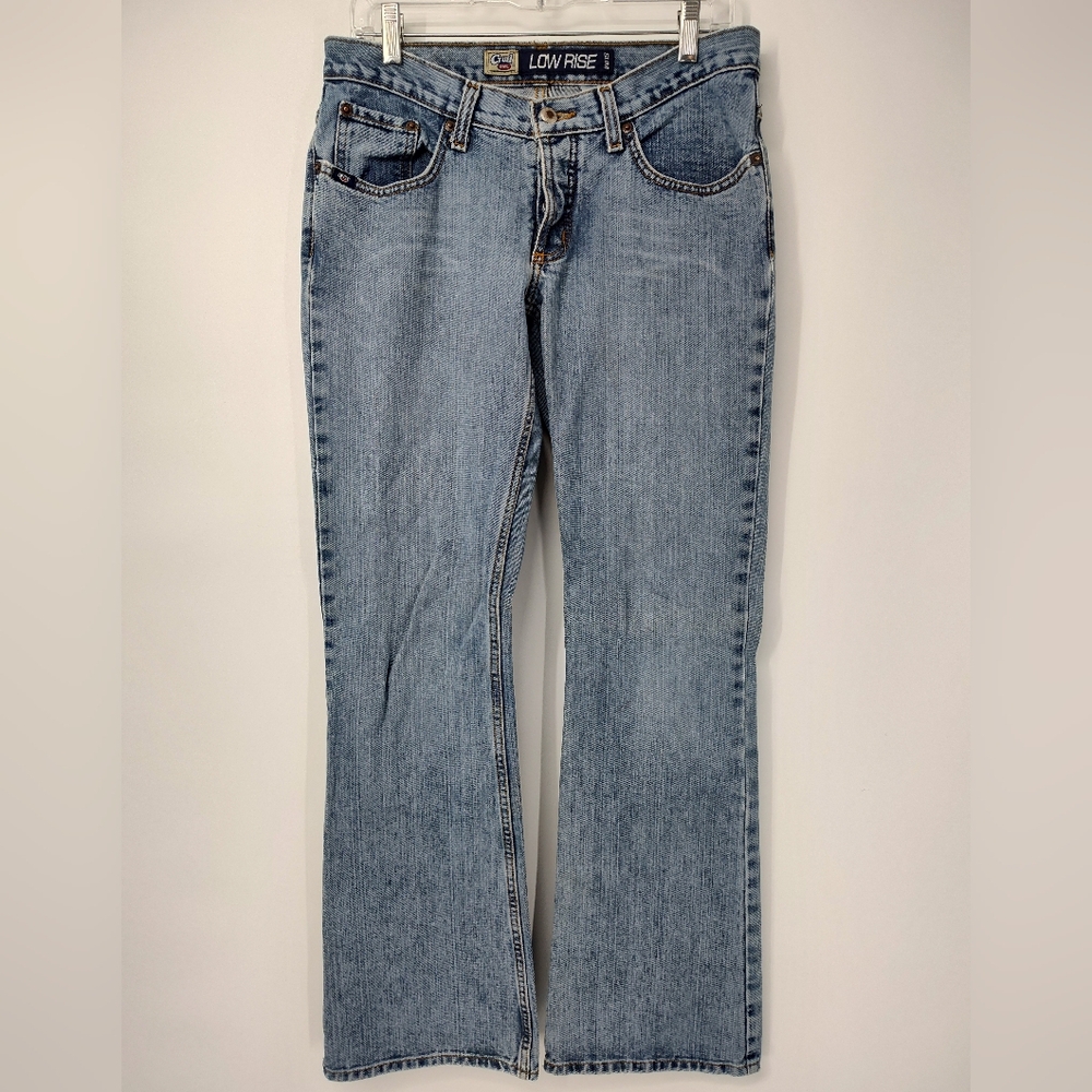 Cruel Girl Light Blue Flare Button Fly Jeans Size 7 Long Slim